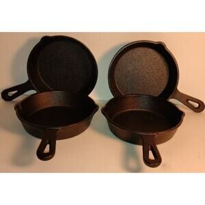 Set of Four Cast Iron Mini Skillets